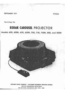 Kodak Carousel 650 manual. Camera Instructions.